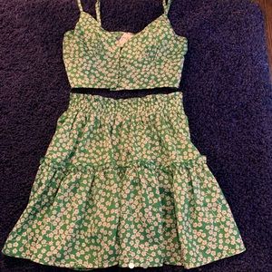 Matching top and skirt set